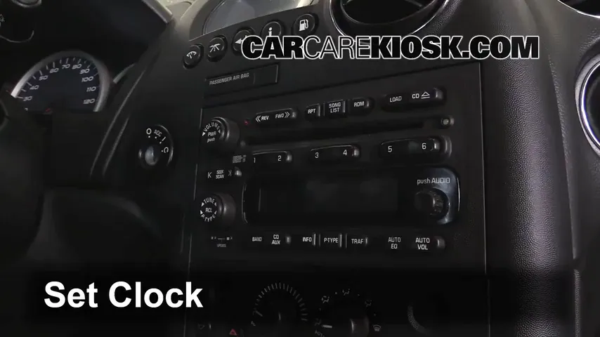 2007 Pontiac Grand Prix 3.8L V6 Clock Set Clock